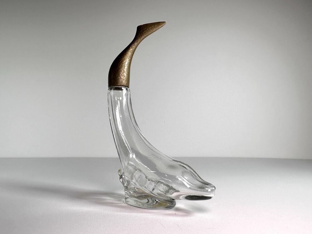 Vintage Avon Filed of Flowers Dolphin Miniature Perfume Empty Bottle 1970s retro